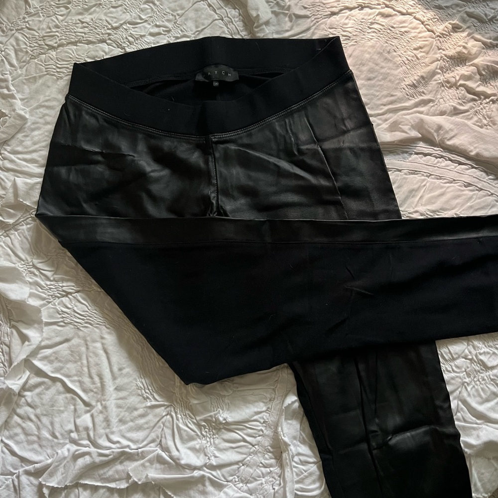 Hatch maternity leather legging
